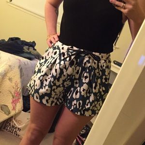 Zara leopard print shorts